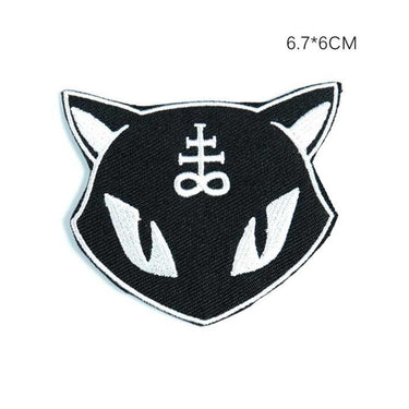 Dark Kitty Iron On Patch